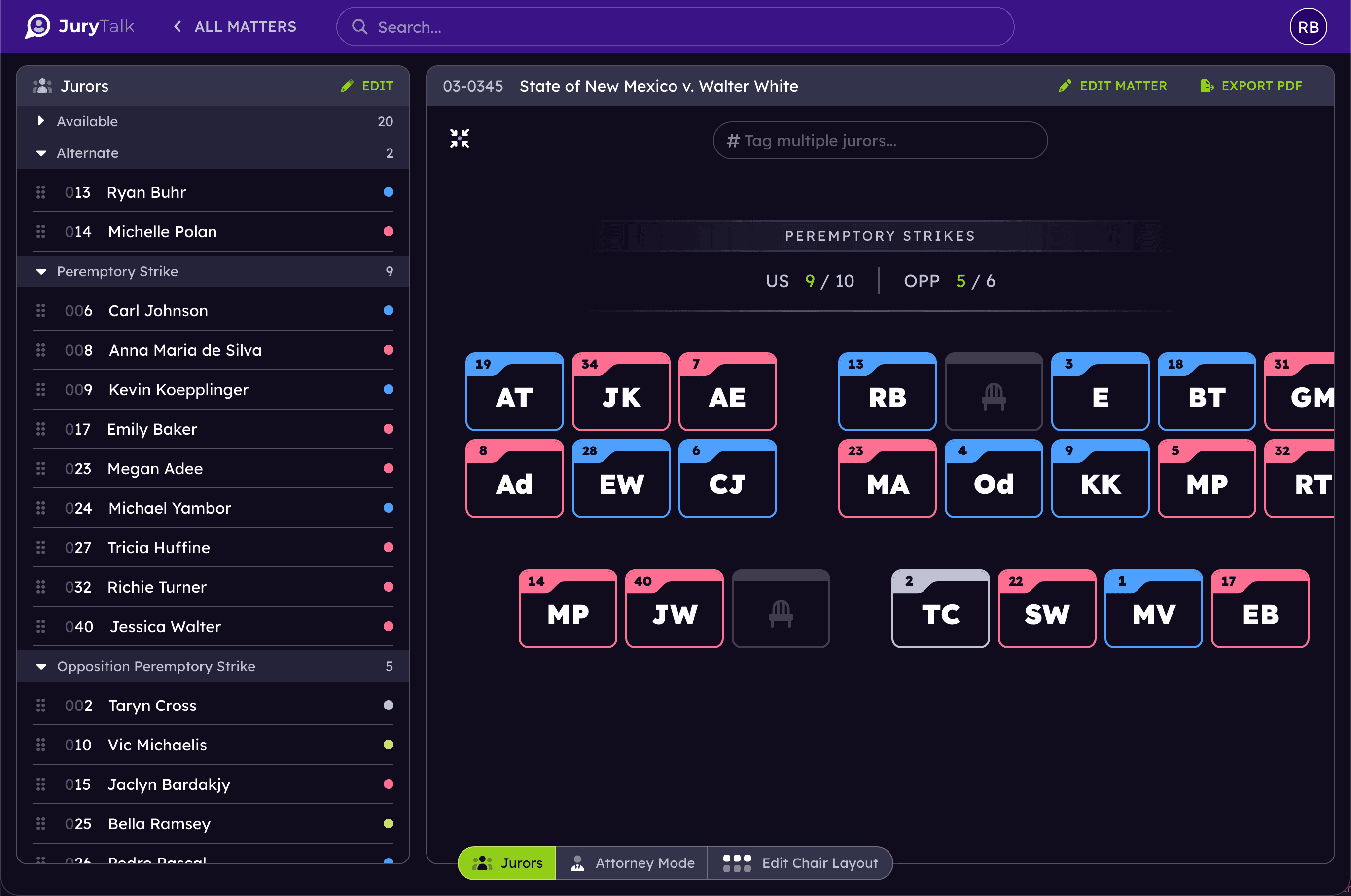 Seamless strike tracking
